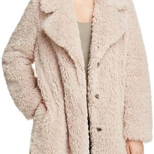 Sage collective faux fur teddy coat